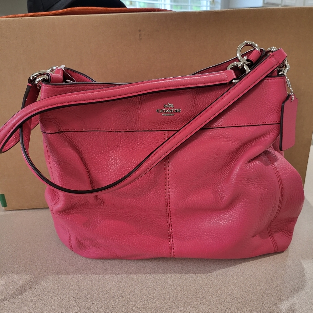 Coach pink leather purse